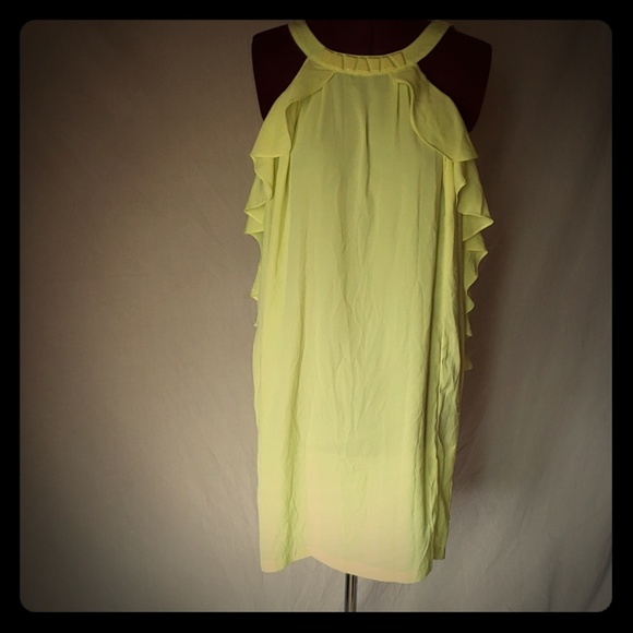 h&m neon yellow dress H&M sunflower yellow lace skater mini dress